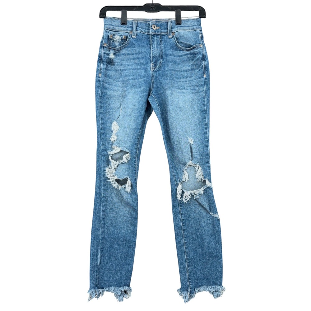 Pistola Distressed‎ Skinny Jeans Womens 25 Cotton Blend Blue